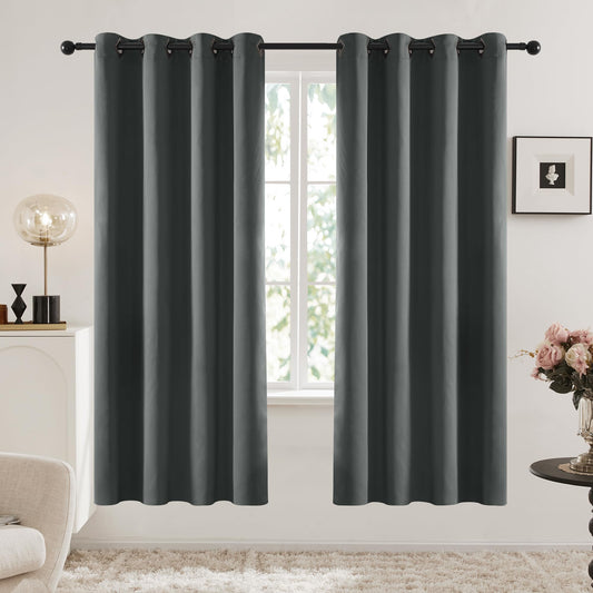 Room Darkening Thermal Blackout Curtains, 2 Panels