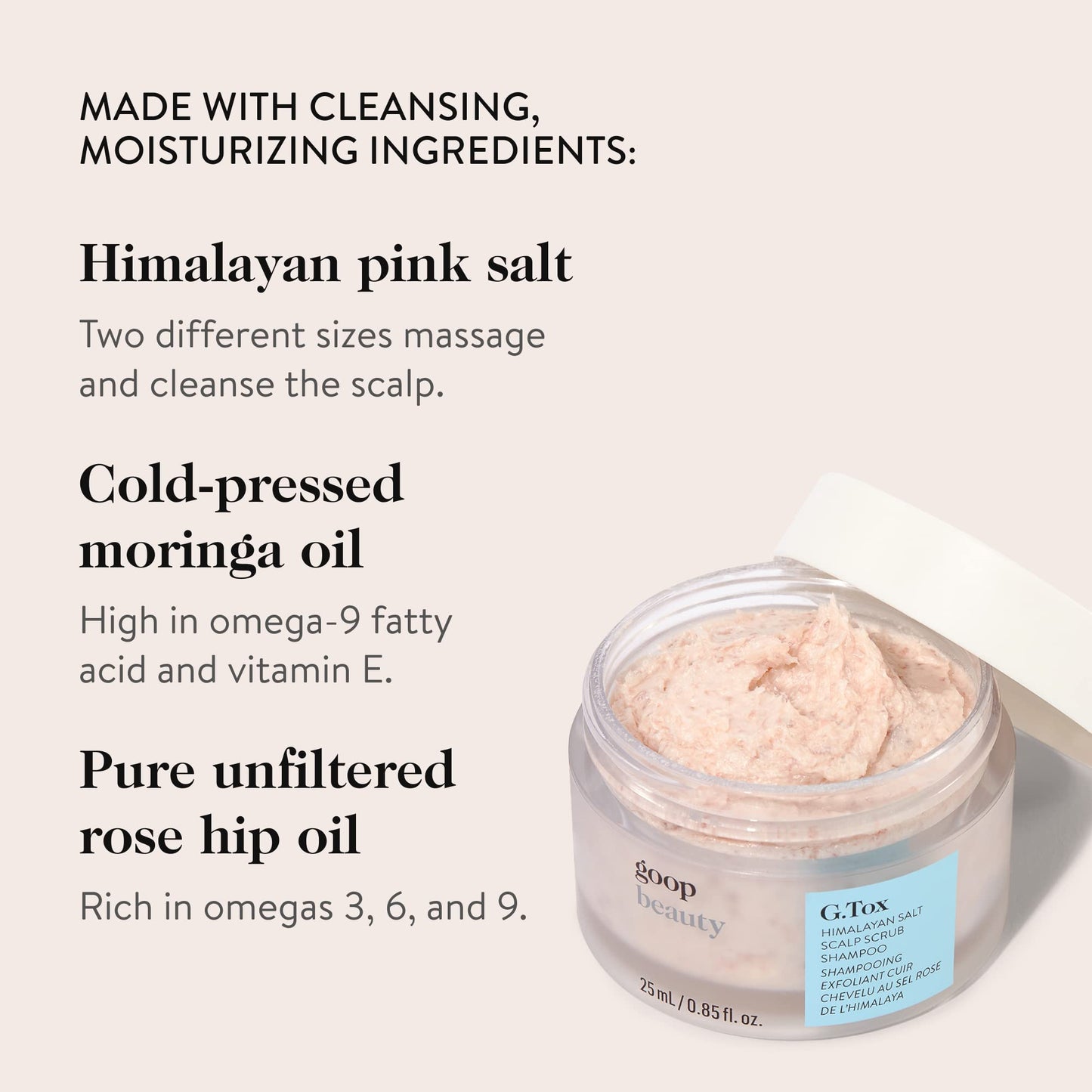 goop Beauty Scalp Scrub Shampoo | Exfoliator to Dexofiy & Purify | Himalayan Salt & Rosehip Oil | Cleanses Hair of Product Buildup | 6.7 fl oz