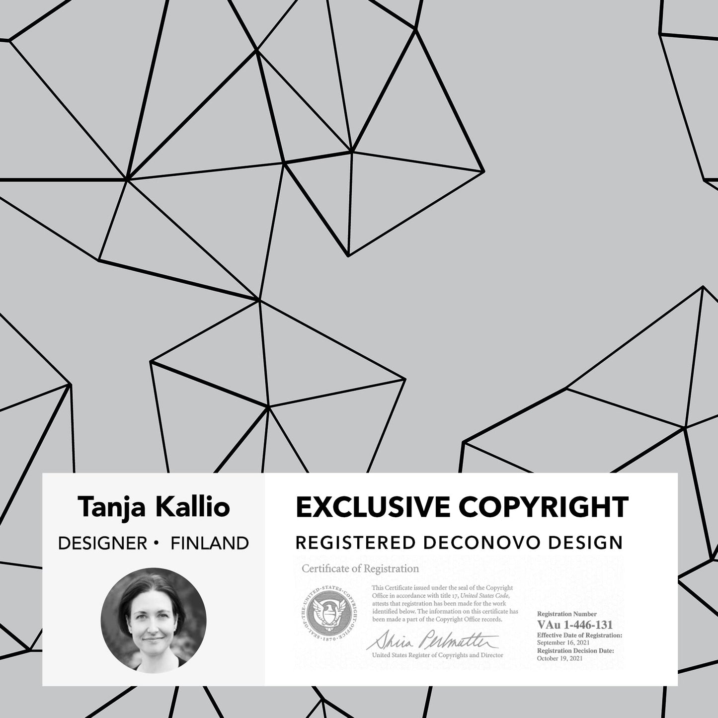 Geometric Blackout Curtains, Taupe, 52x108 Inch, 2 Panels