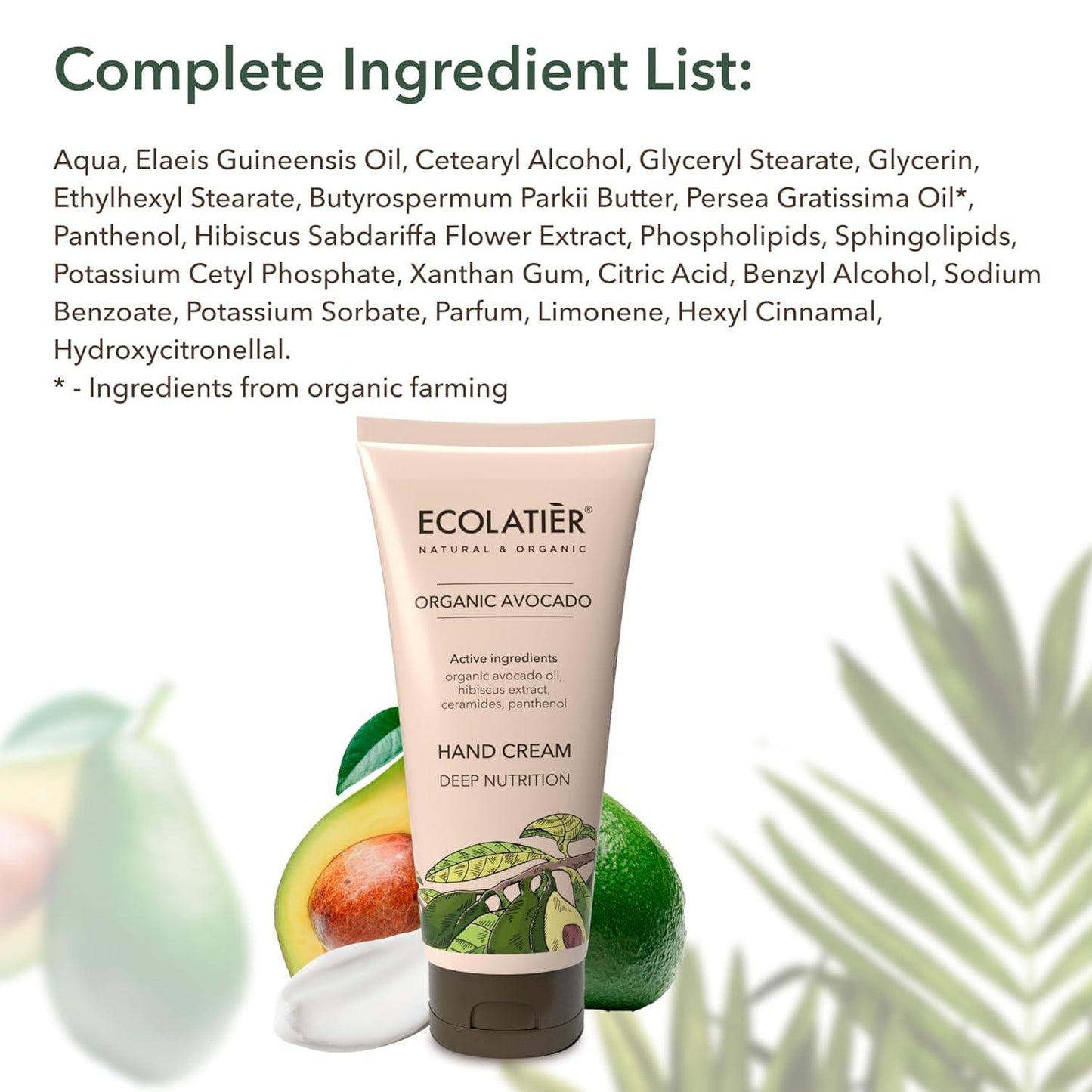 x-Hand Cream Deep Nutrition Organic Avocado