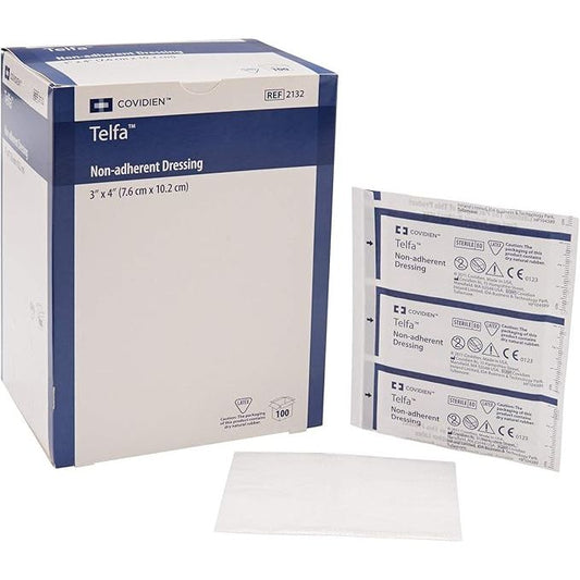 Telfa 1050 Ouchless Non-Adherent Wound Dressing Pads 3" x 4" Sterile