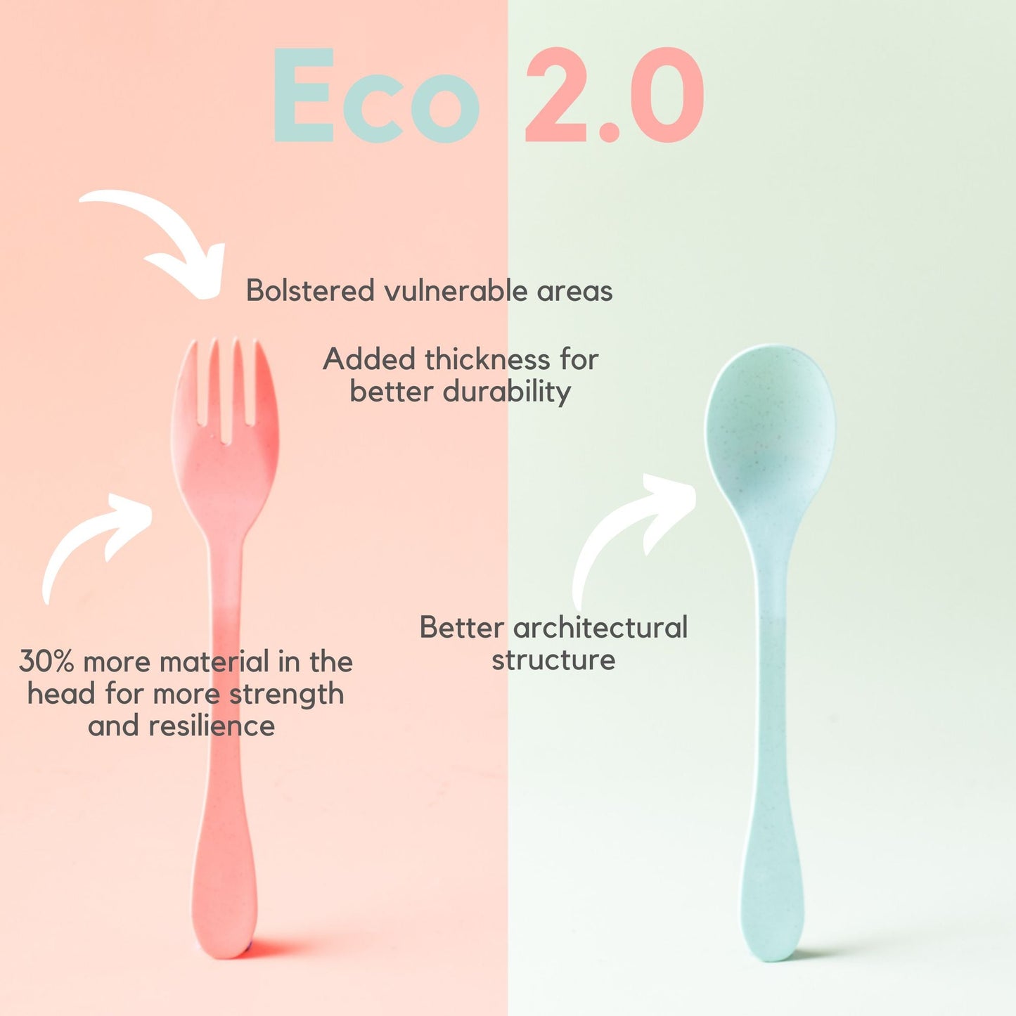 KNORK Eco 24 Pack Bamboo Flatware Set