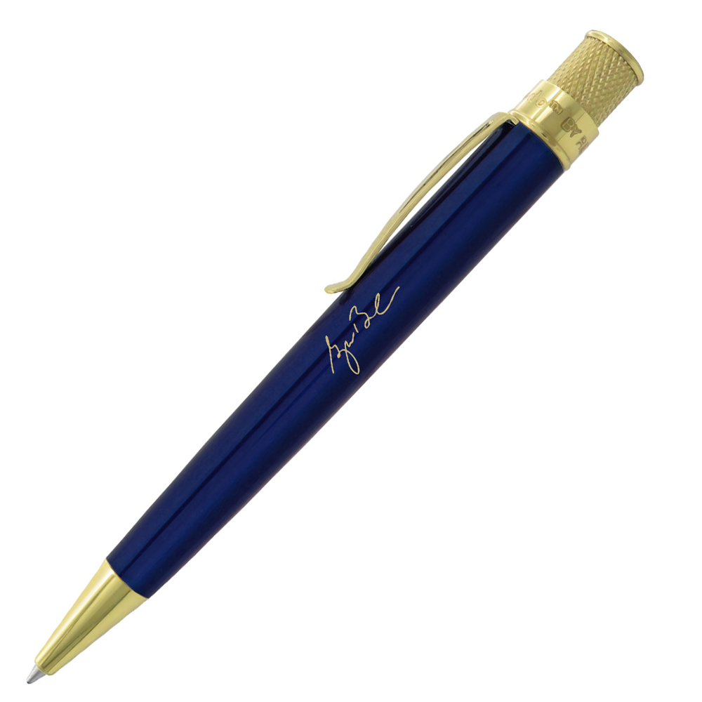 Retro 51 Tornado True Blue Pen with Presidential Signature