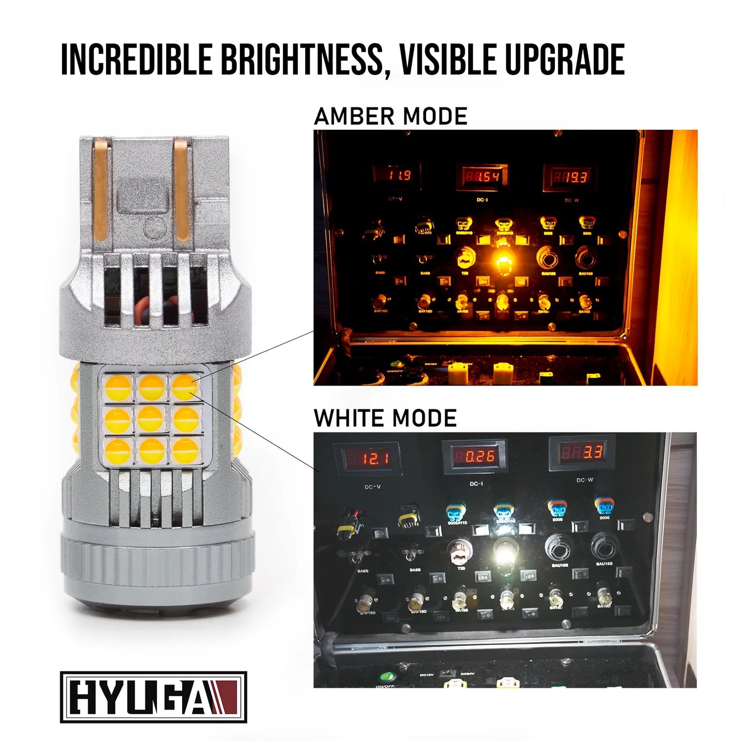 LED Switchback White / Amber Auto LED Bulb T20 7443 7444 36SMD Turn Signal Daytime Running Light DRL Parking Light (1 Pair)