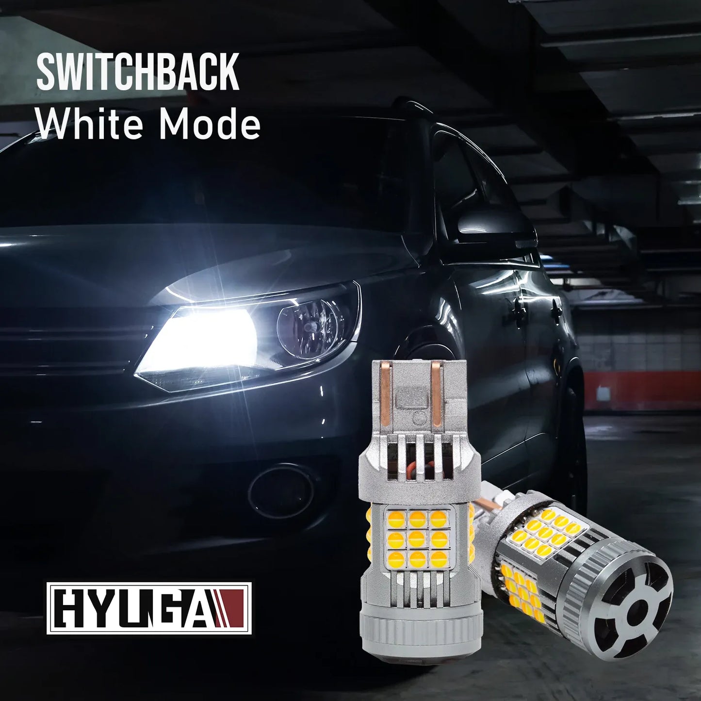 LED Switchback White / Amber Auto LED Bulb T20 7443 7444 36SMD Turn Signal Daytime Running Light DRL Parking Light (1 Pair)