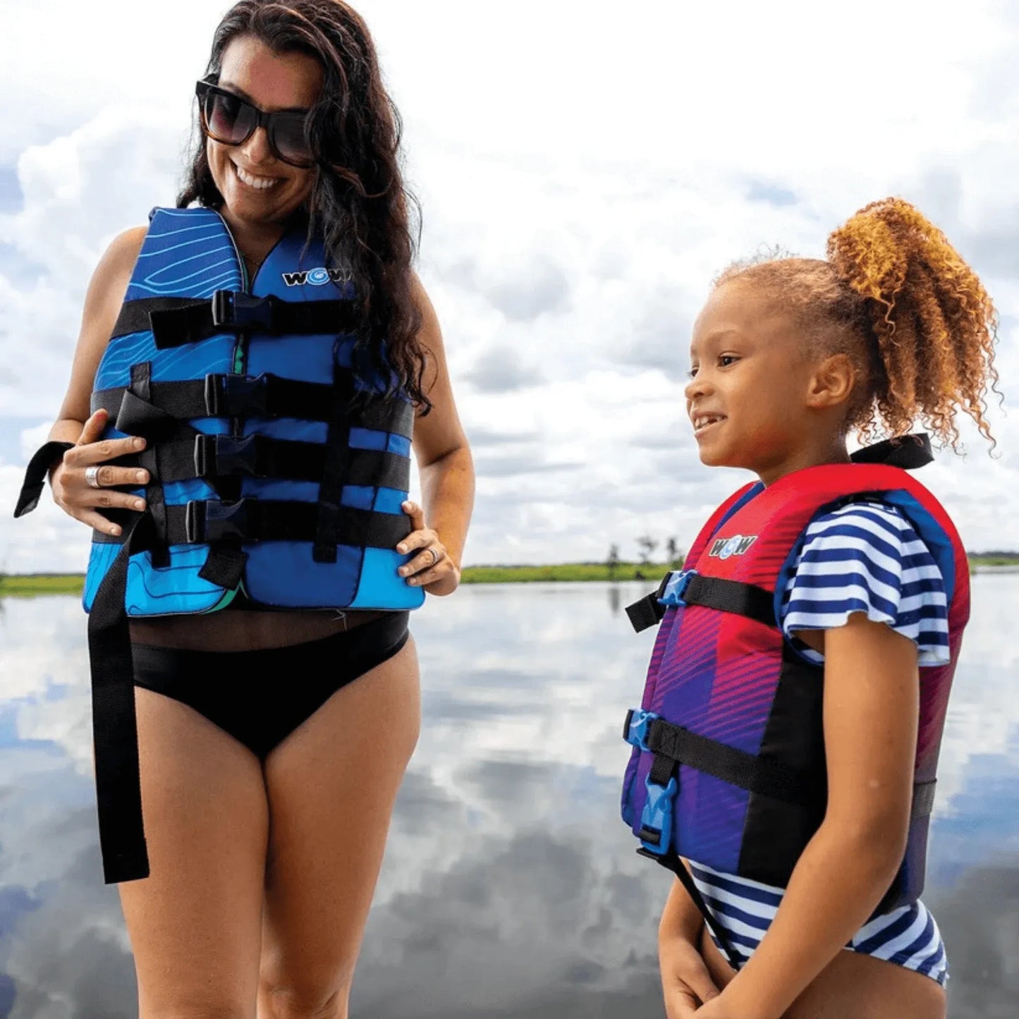 WOW Watersports Vis-Wave Adult Life Vest Blue