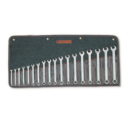 Wright Tool WRIGHTGRIP® 2.0 12 Point Combination Wrench Set 18 Pieces Metric 758
