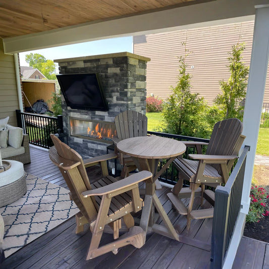 Round Outdoor Dining Table Pub Height
