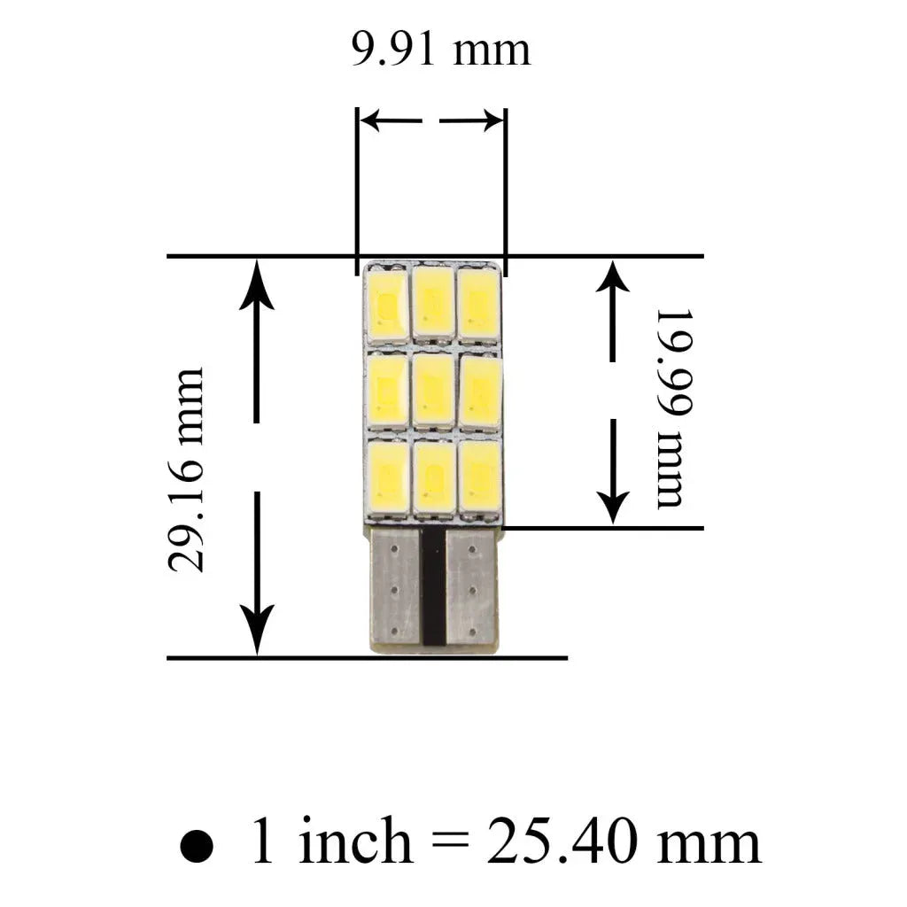 LED 9SMD 5630 Automotive T10 LED Bulbs For Interior, Trunk, Reading, Map, License Plate Light Bulb (Pack of 2 pcs)