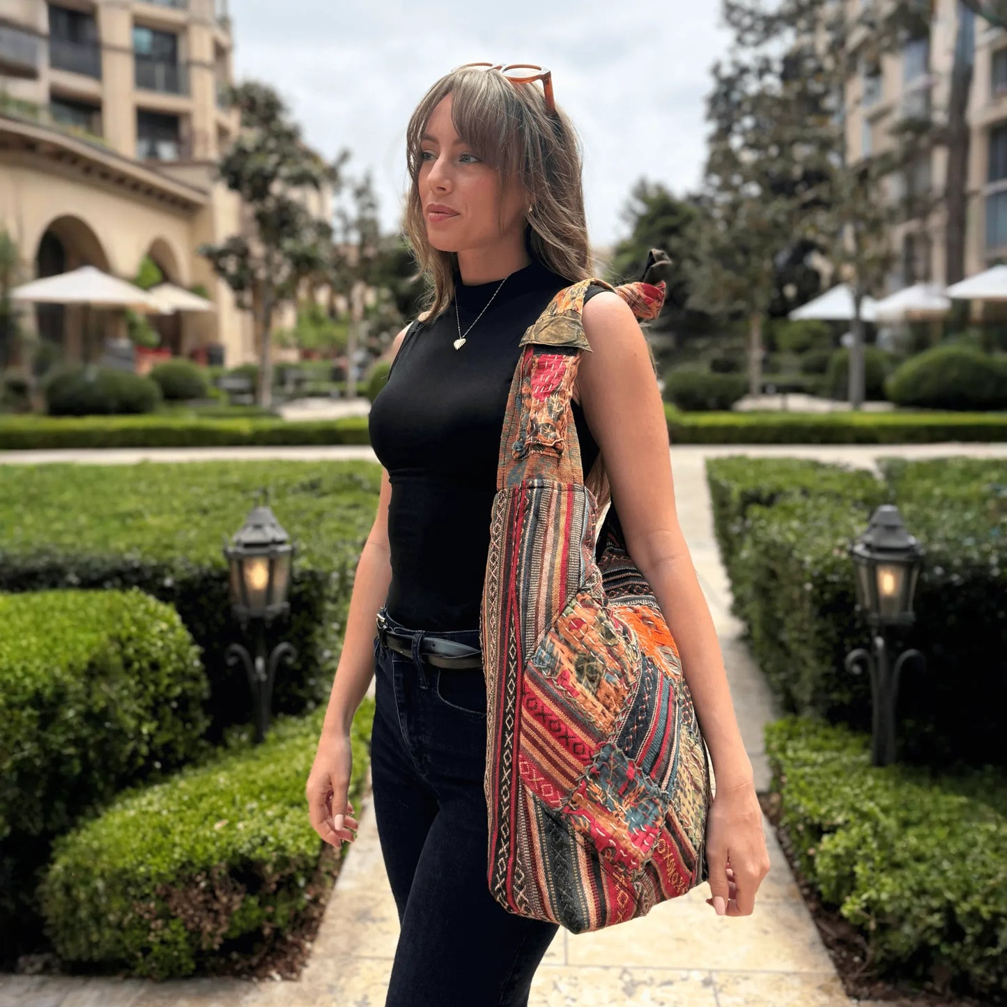 Kathmandu Collection Quilted Patchwork Hobo Bag