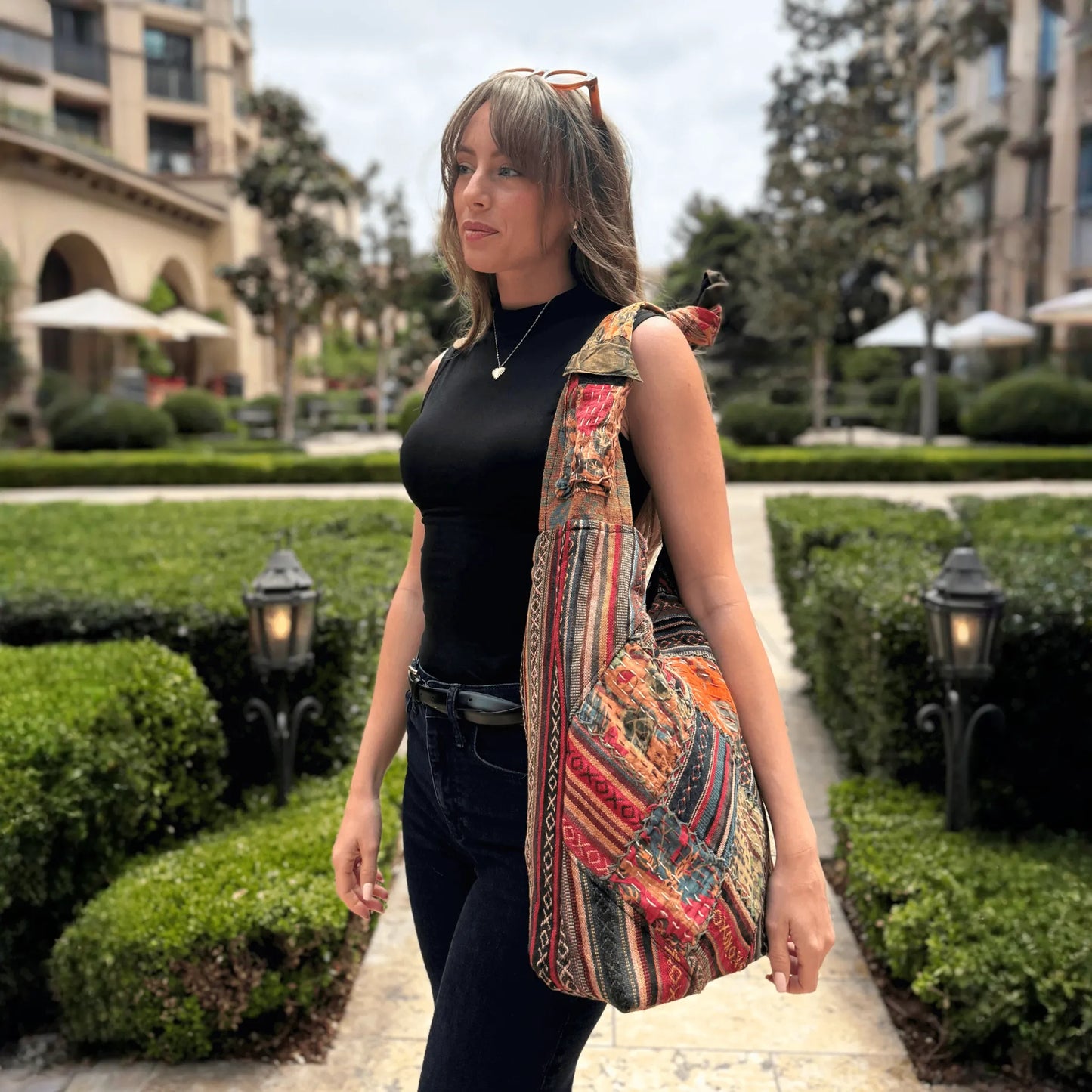 Kathmandu Collection Quilted Patchwork Hobo Bag