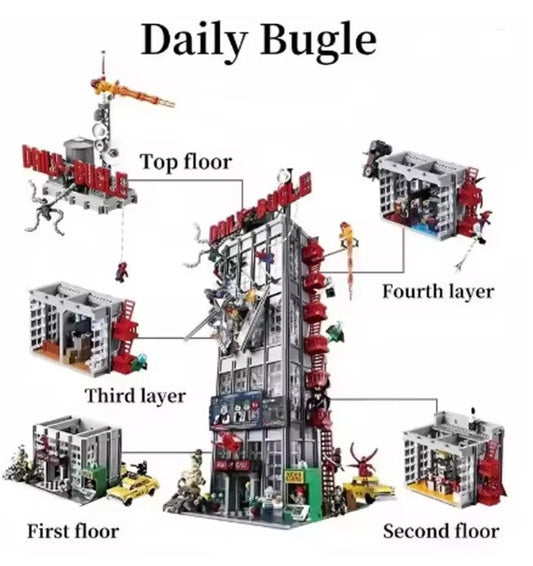 MOC Daily Bugle Skyscraper Building Set – 3772 PCS City Tower