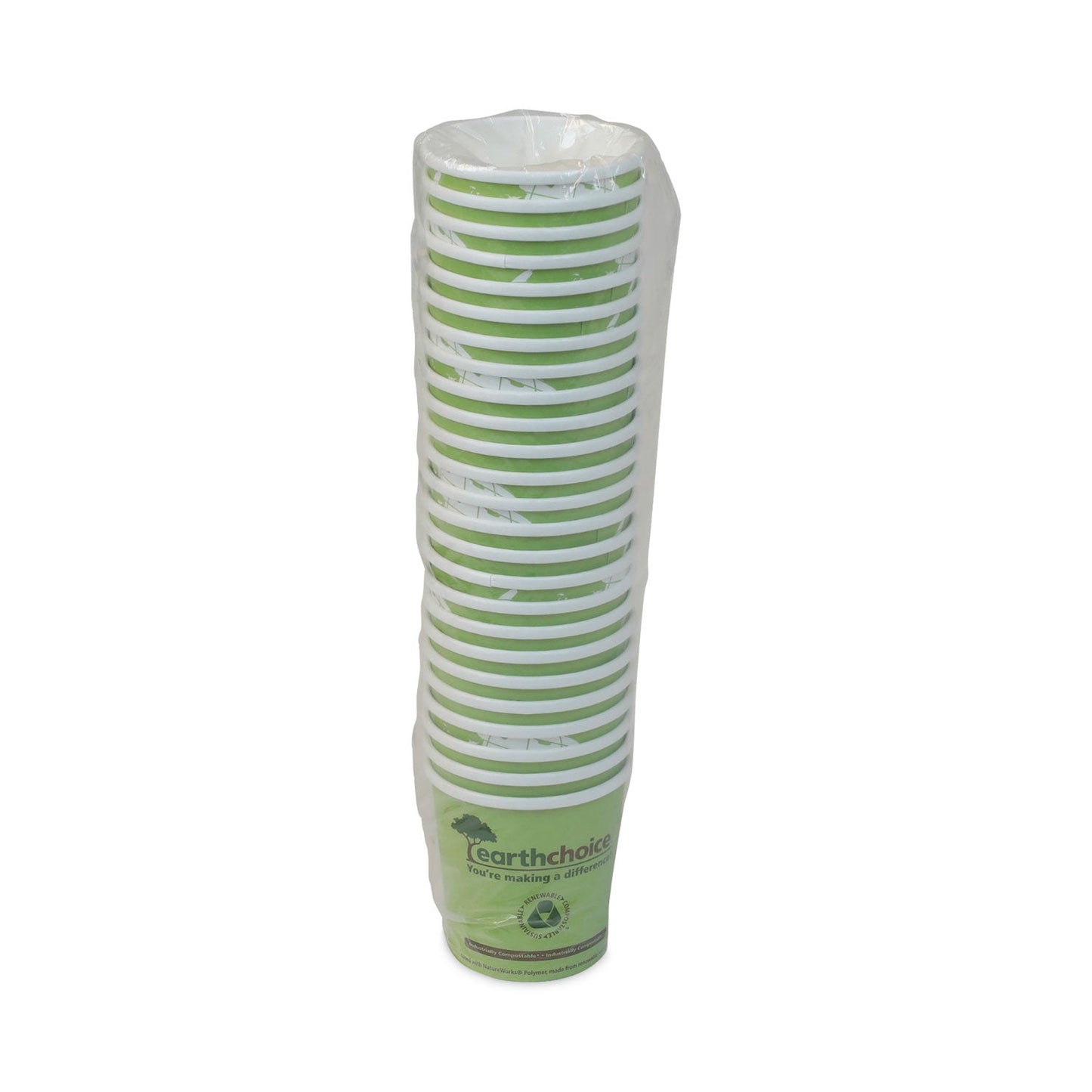 Pactiv Evergreen EarthChoice Compostable Soup Cup Large, 16 oz, 3.63" Diameter x 3.88"h, Green, Paper, 500/Carton