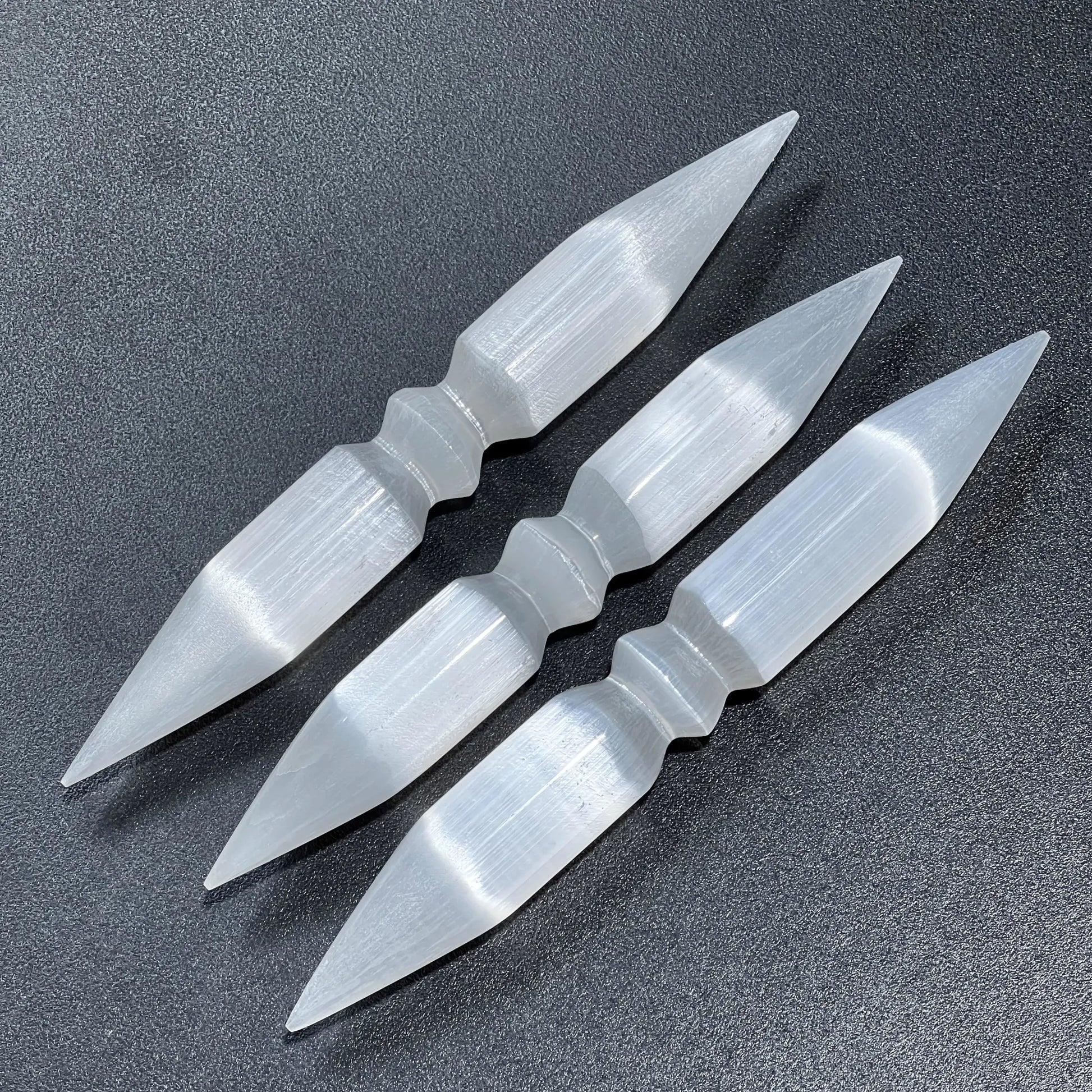 Selenite Crystal Wand Double Point Polished Wholesale Carving