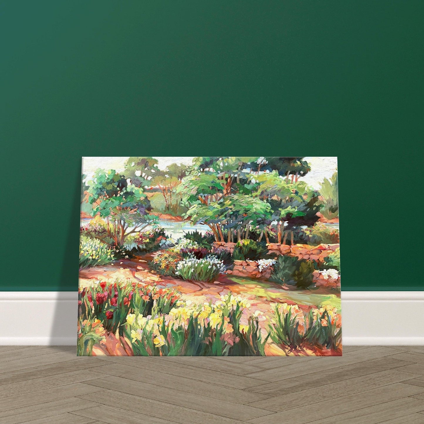 'Garden Symphony' Floral I 18x24 inch Art Print on Canvas I Original Artwork by American Artist Barbara Cleary