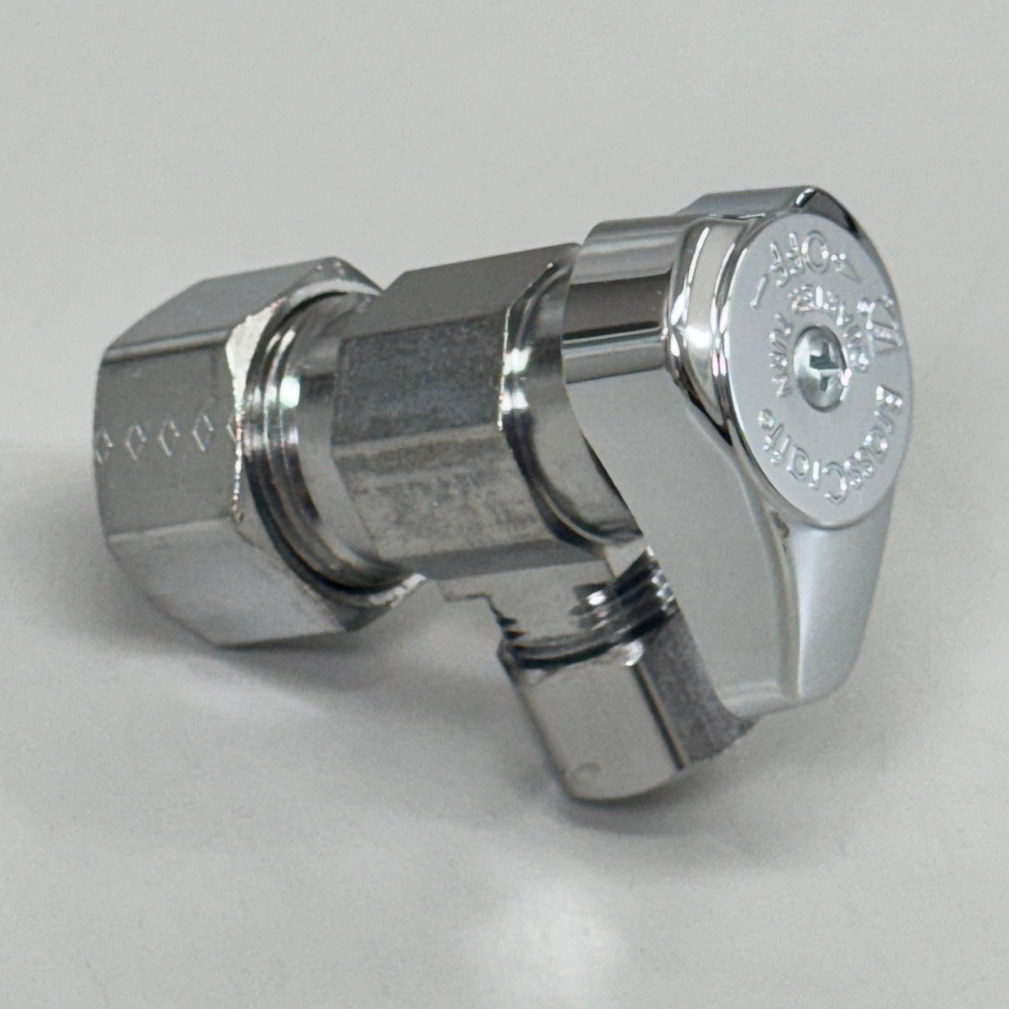 ZA@ BRASS CRAFT (5 PACK) 1/4" Turn Angle Supply STOP Valve 1/2"x3/8" Chrome G2CR19XC As-is Damaged Packaging