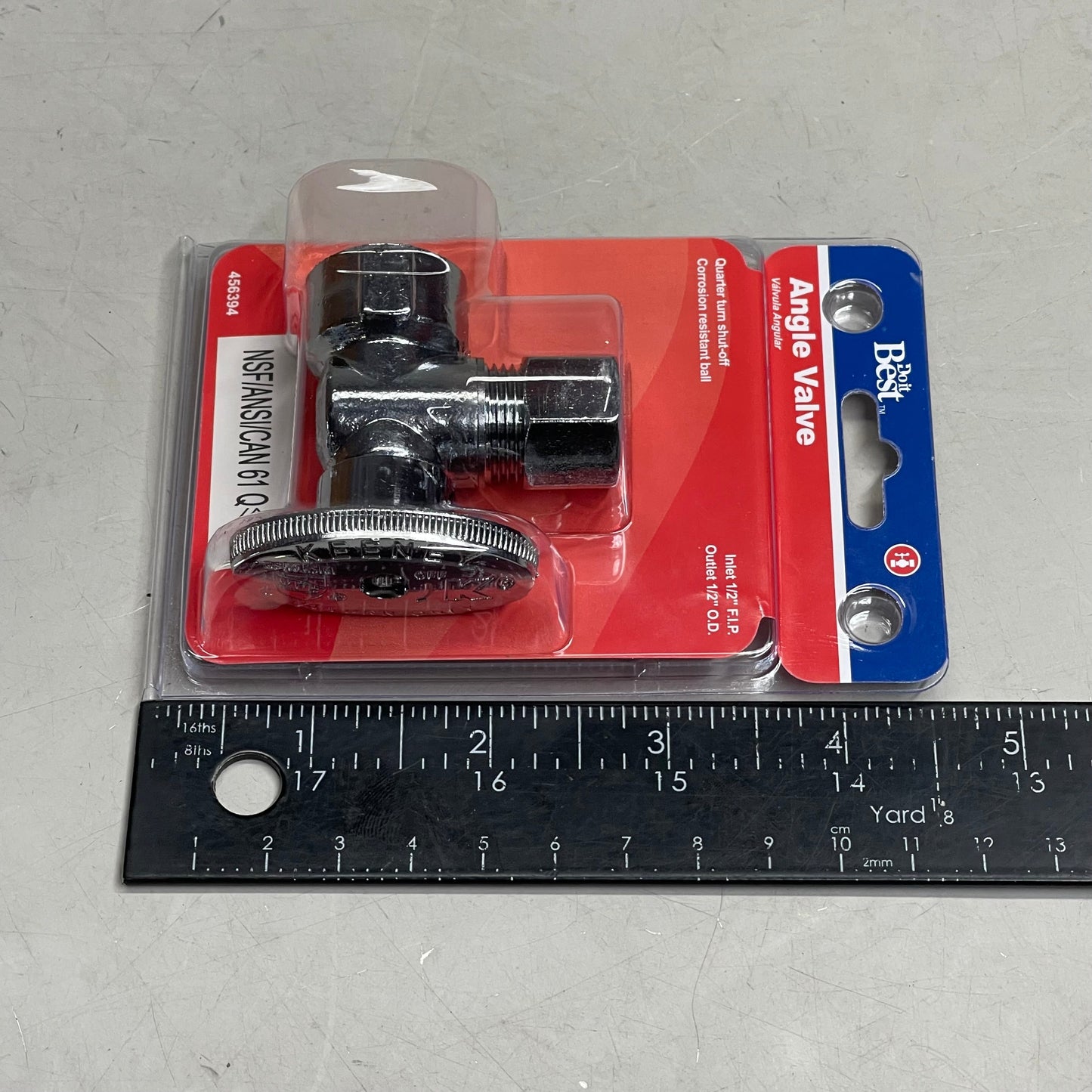 DO IT BEST (6 PACK) Quarter Turn Angle Valve 1/2" FIP x 1/2" OD 456394 DIB51-1PCLF