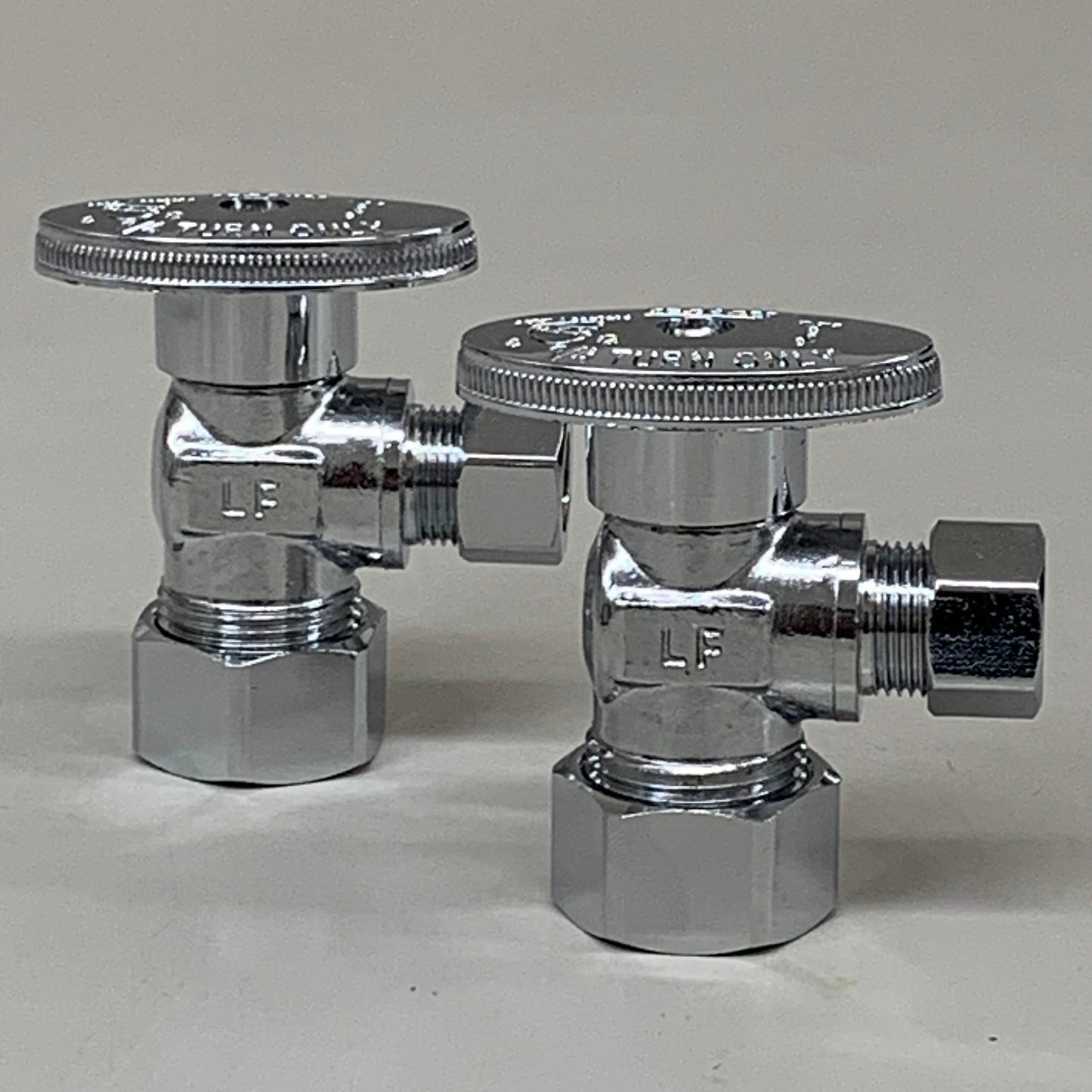 OATEY (2 PACK) Quarter Turn Angle Valve 1/2 NOM Copper 5/8 X 3/8 4701PCLF