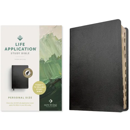 NLT Life Application Study Bible, Third Edition, Personal Size (Bonded Leather, Black, Indexed, Red Letter)