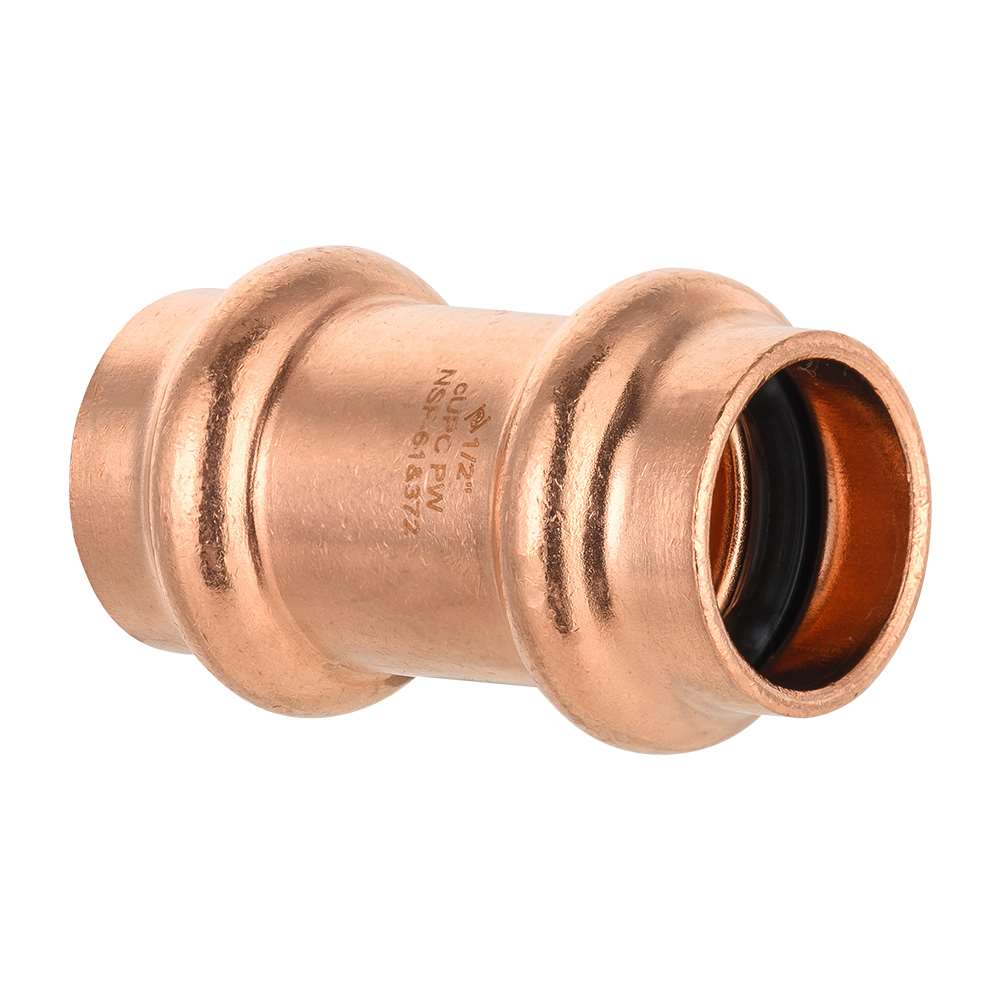 1/2" Press Copper Coupling w/Stop (Lead Free)
