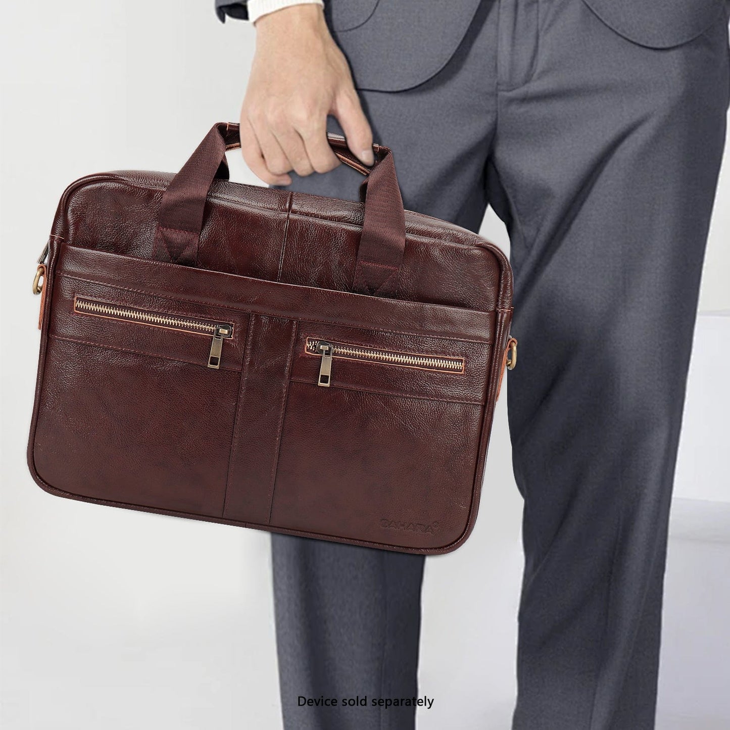 Genuine Leather Business Bag Briefcase for Laptops up to 16-inch