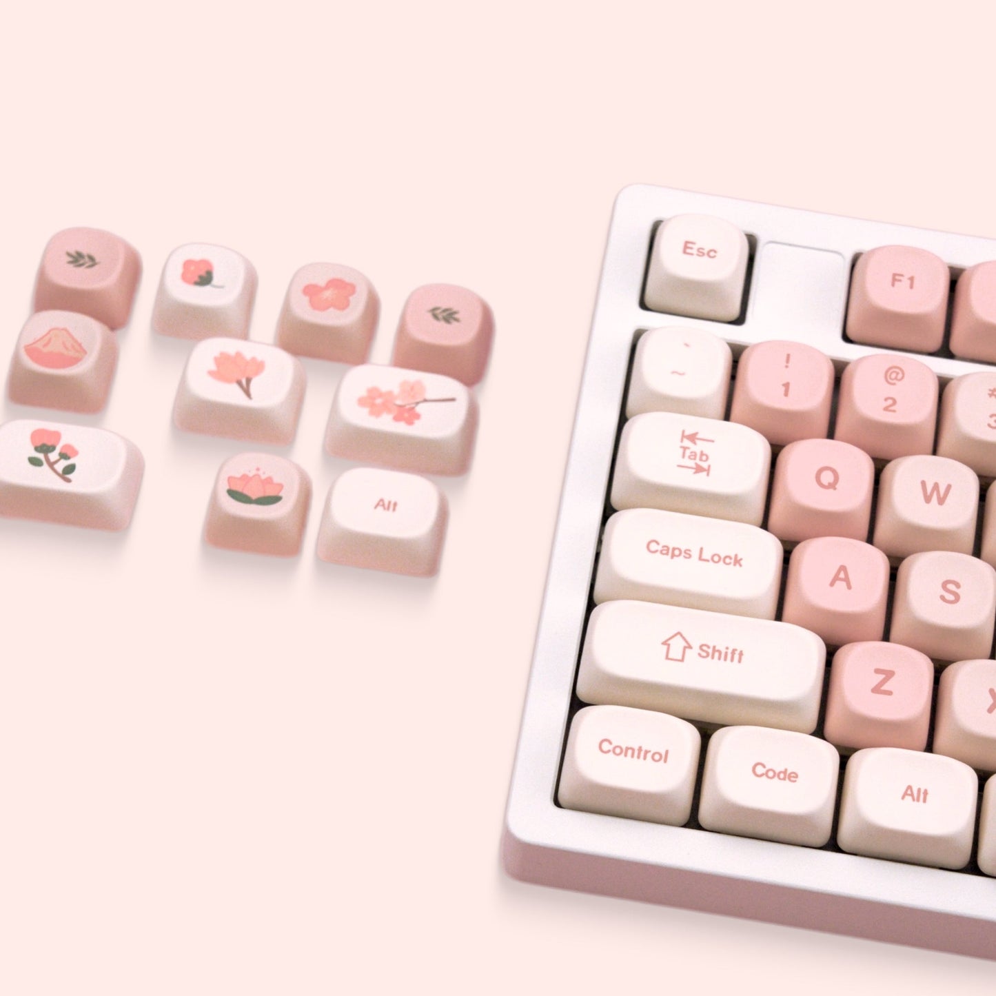 XVX Sakura 143-Key MOA Profile Dye-Sub PBT Keycap Set
