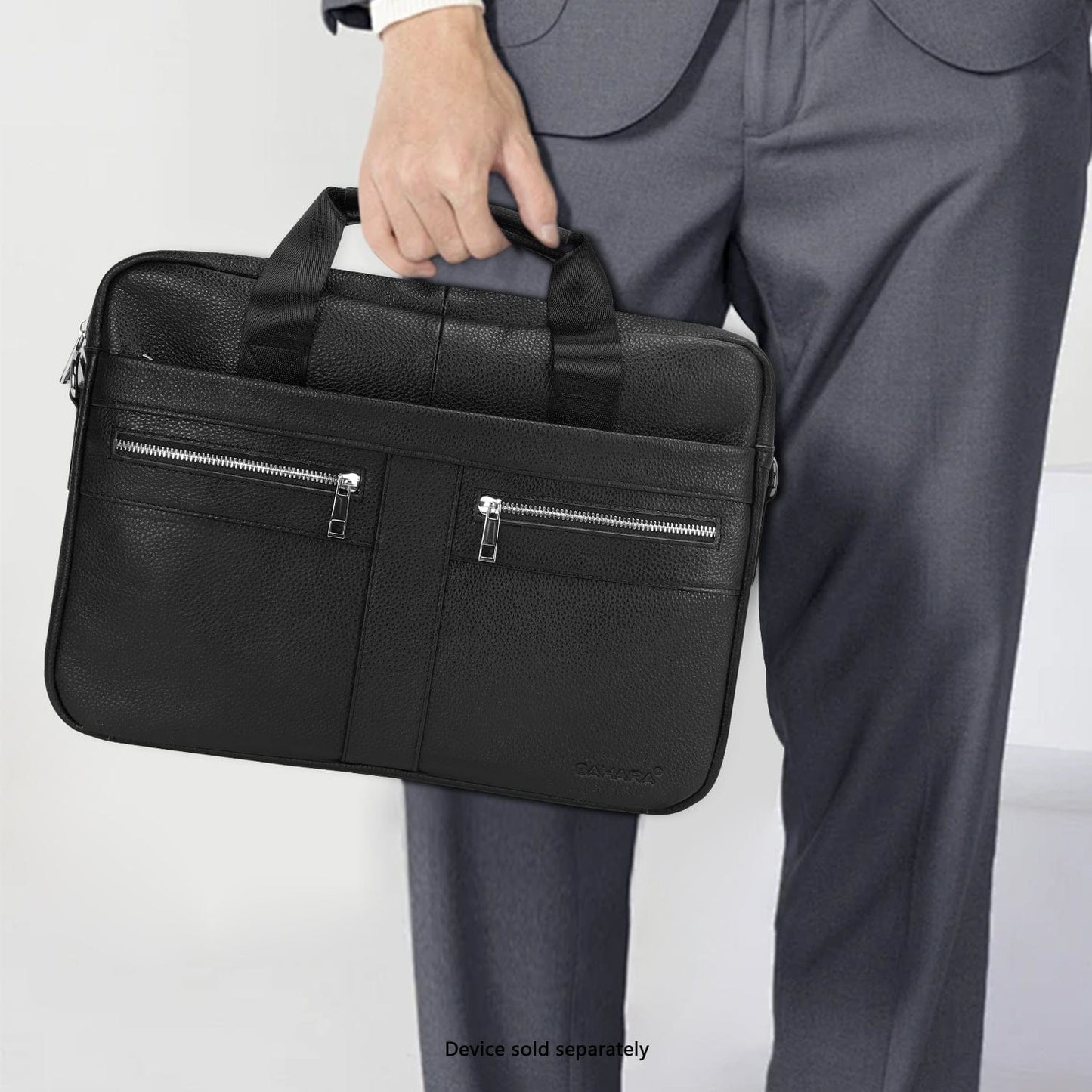 Genuine Leather Business Bag Briefcase for Laptops up to 16-inch
