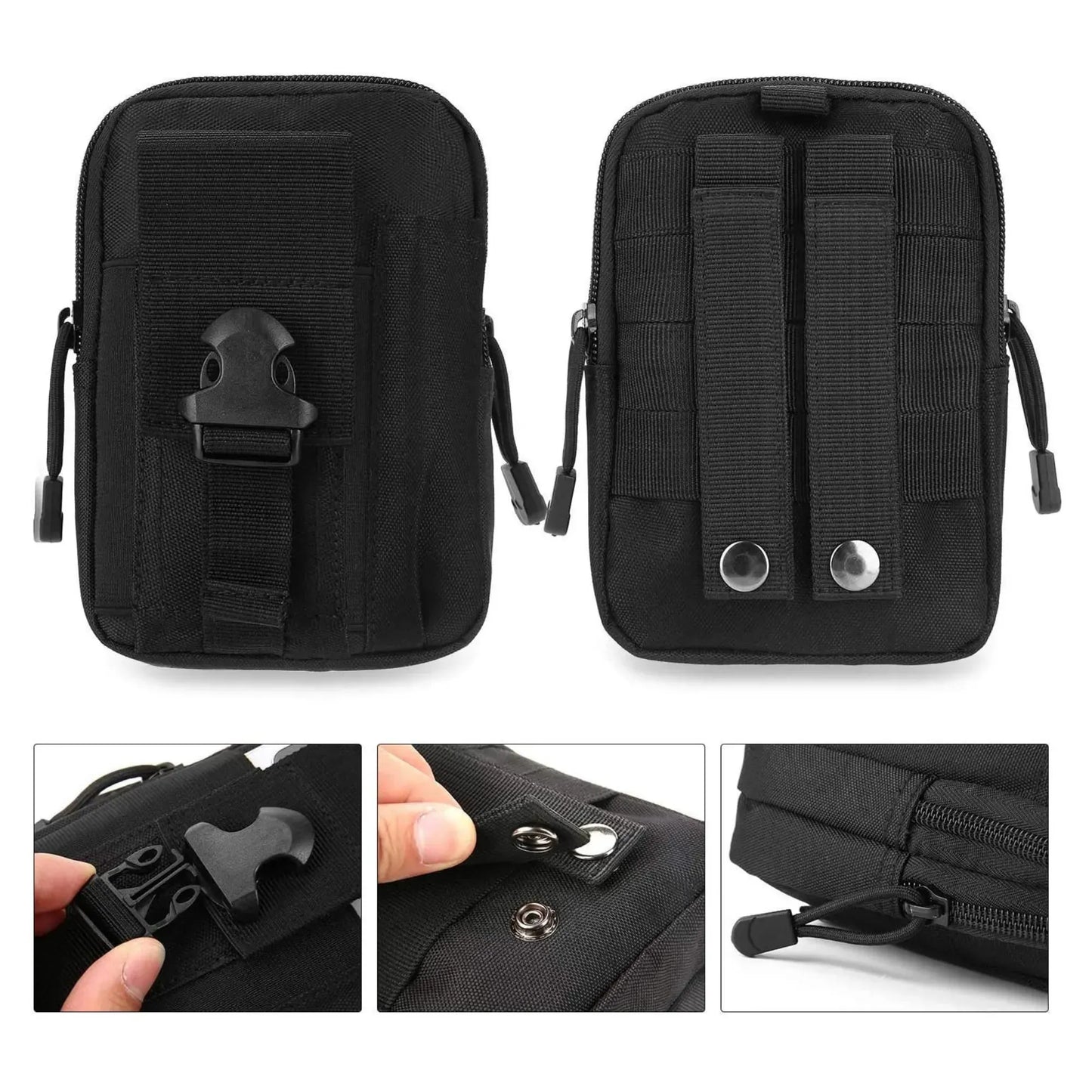 JupiterGear Tactical MOLLE Military Pouch Waist Bag for Hiking, Running and Outdoor Activities