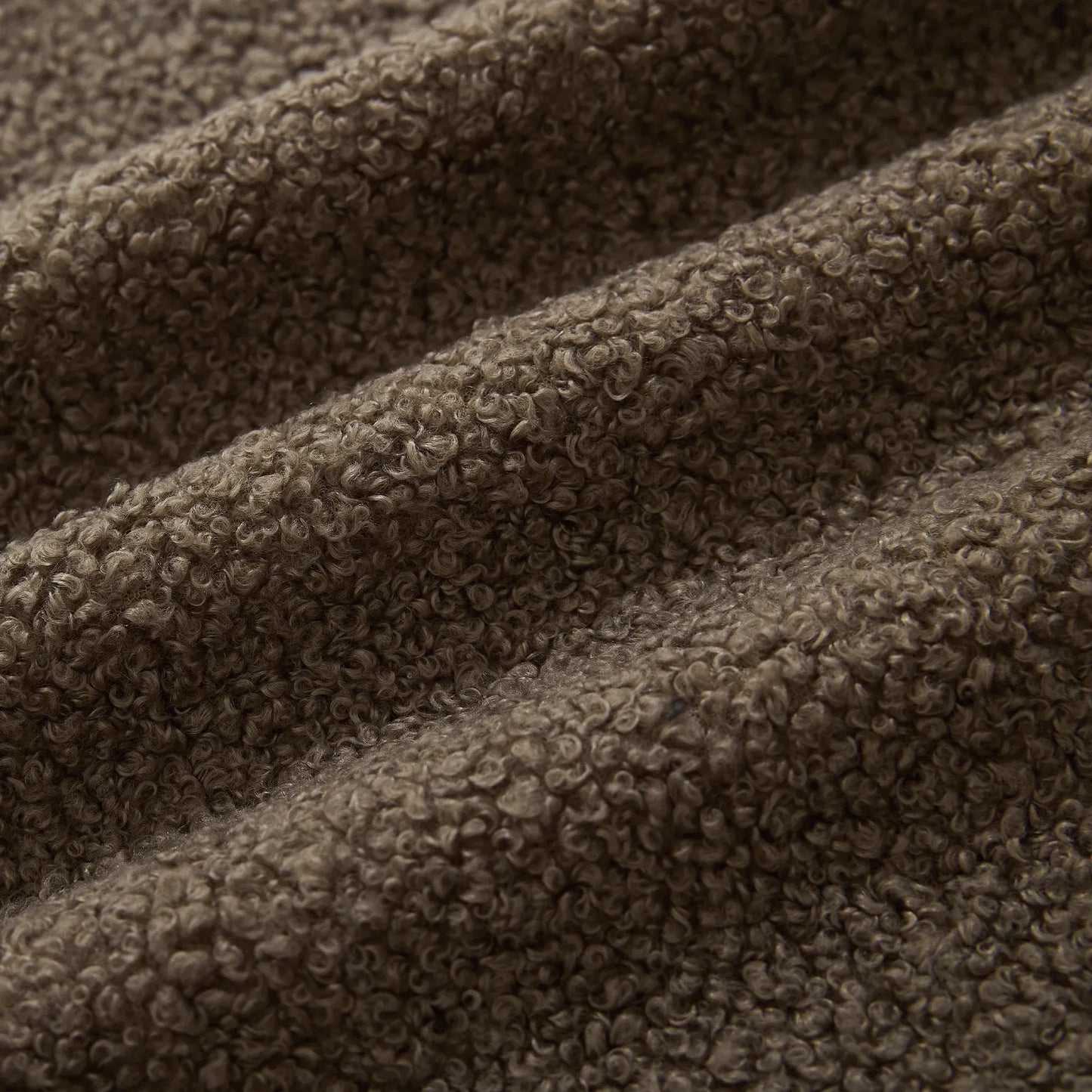 128"Minimalist Cloud Sectional Couch ,Modern Couches ,4-Seater ,No Assembly,Two modular sofa,Boucle Teddy Fabric, upholstered , anti-wrinkle fabric,Brown