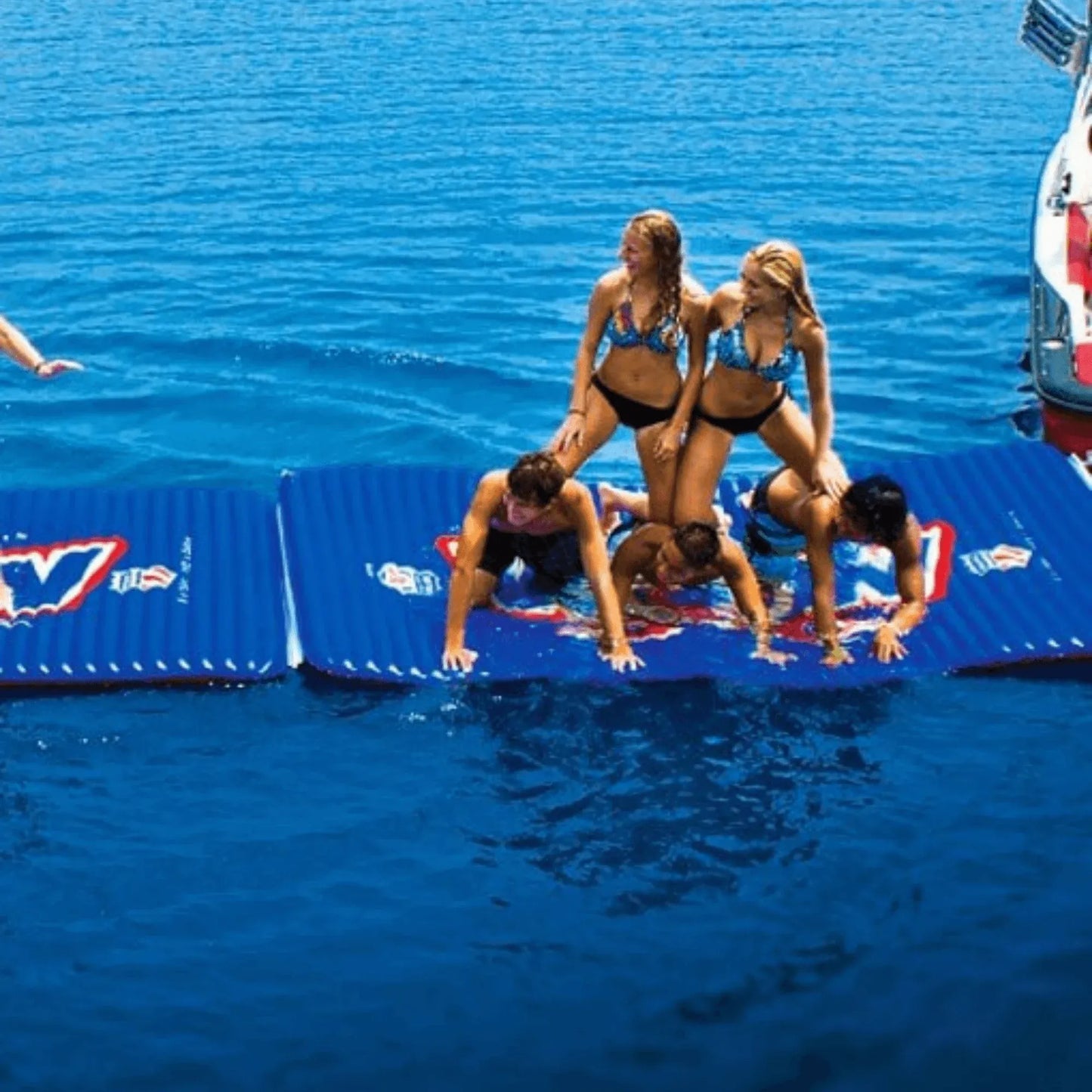 WOW Watersports Floating Water Walkway For The Pool Or Lake Blue