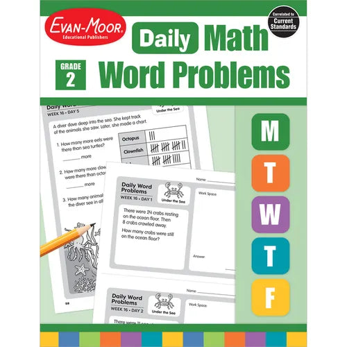Daily Word Problems, Grade 2