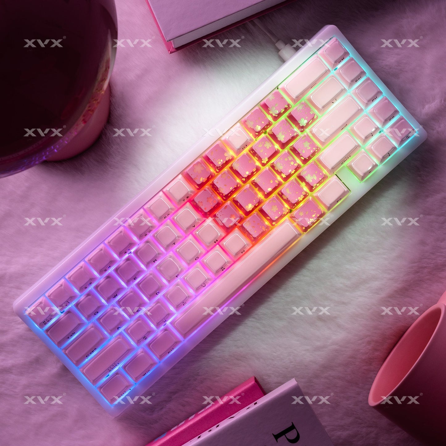 XVX FlutterBloom OEM Profile IMD-Tech Keycaps 21-Key