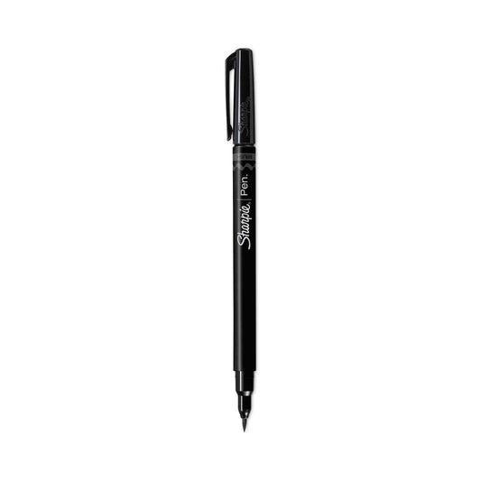 Sharpie Brush Tip Pens, Fine Brush Tip, Black, Dozen