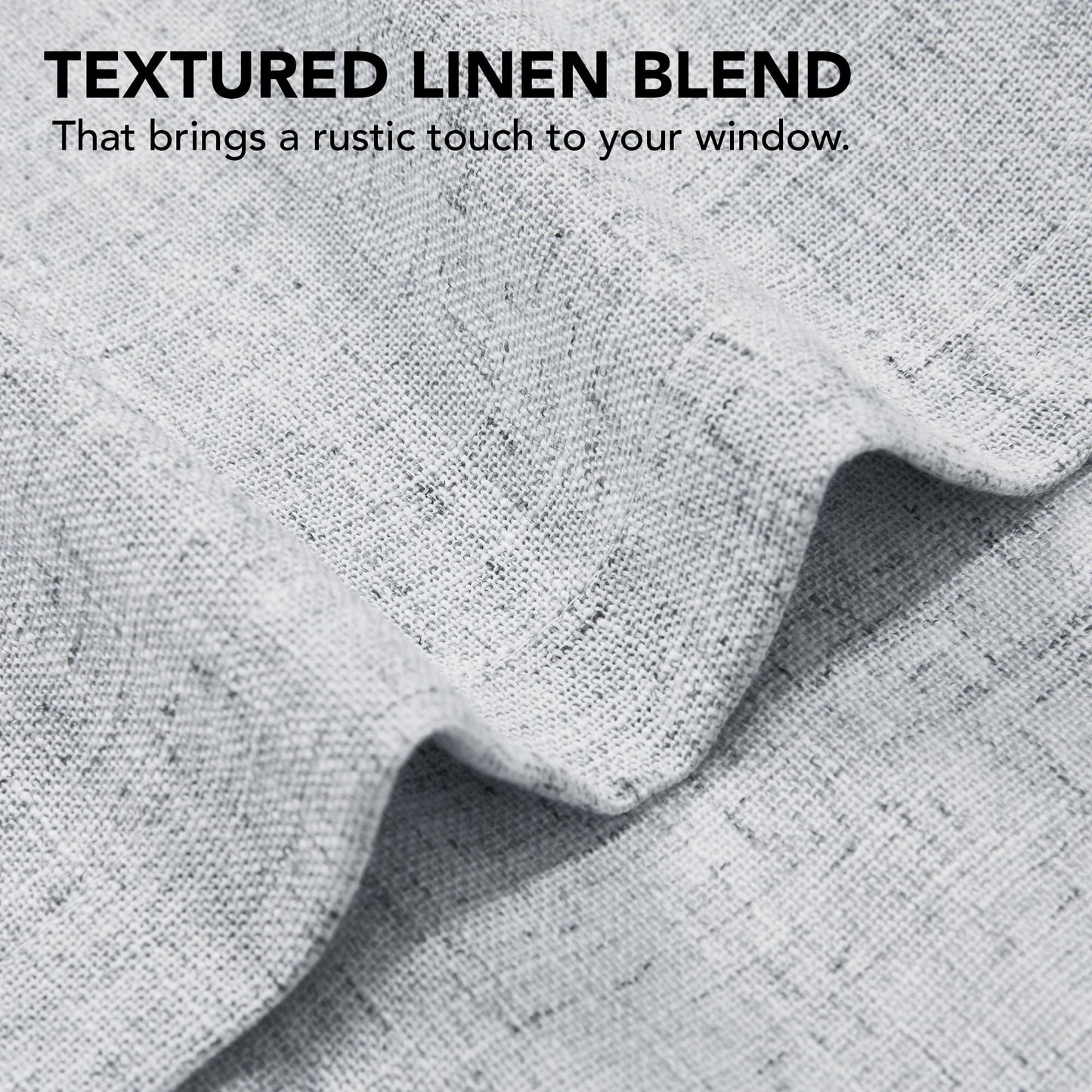 Light Filtering Linen Drapes, Back Tab & Rod Pocket