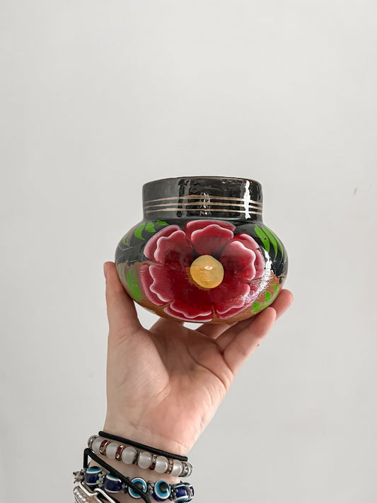 Floral Artesanal Barro Mug