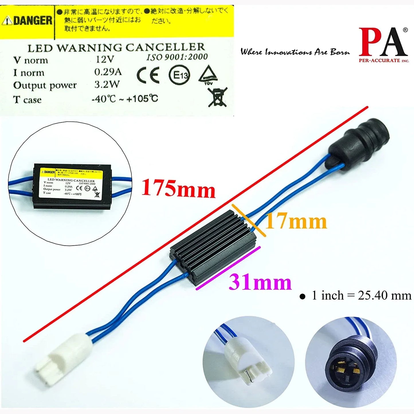 T10 / T15 168 921 "Decode" Load Resistor Built-In (Warning / Hyperflash-Free) Interface Module (1 pair)