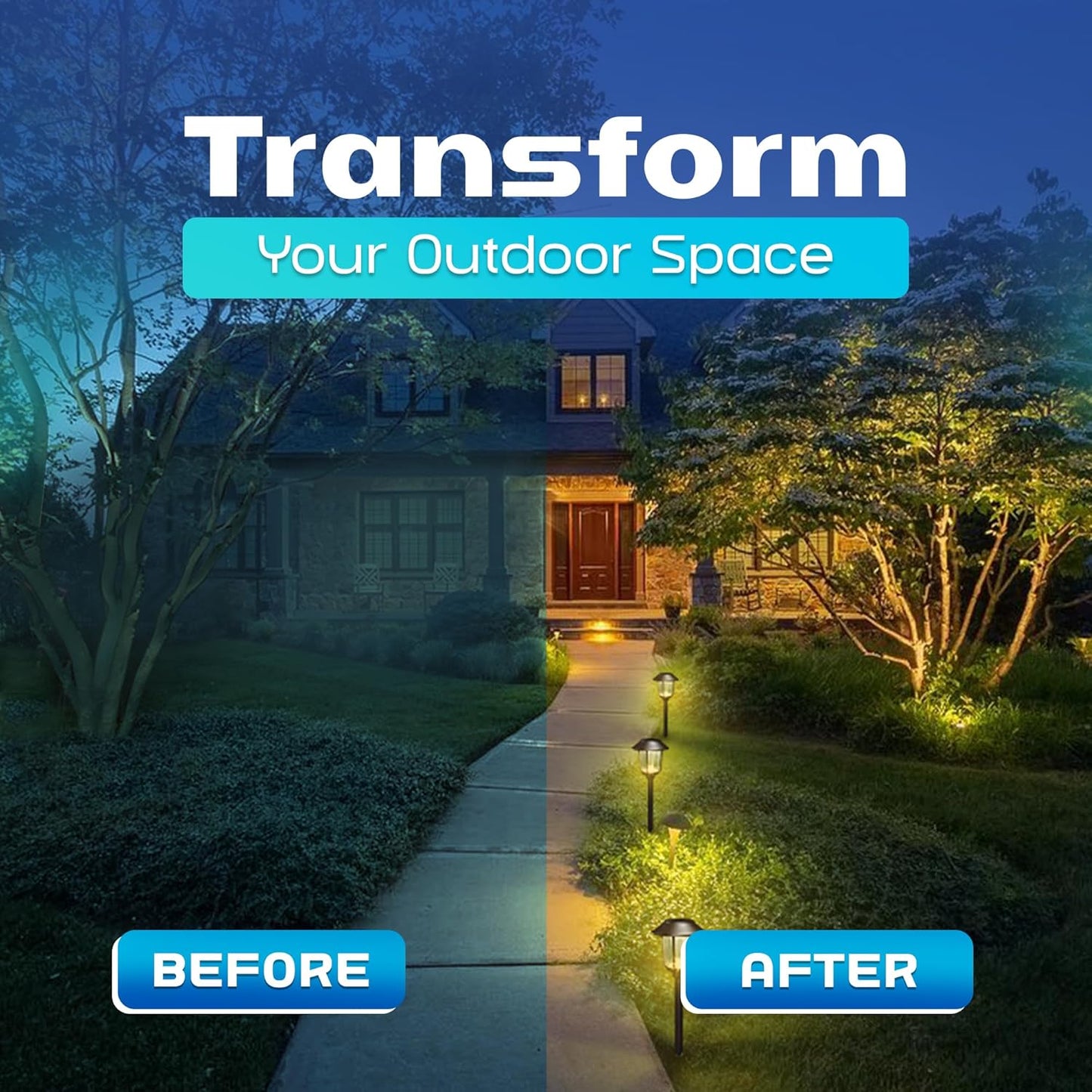 Smartyard Solar LED Large Pathway Lights 10 Lumen  - 6 Pack