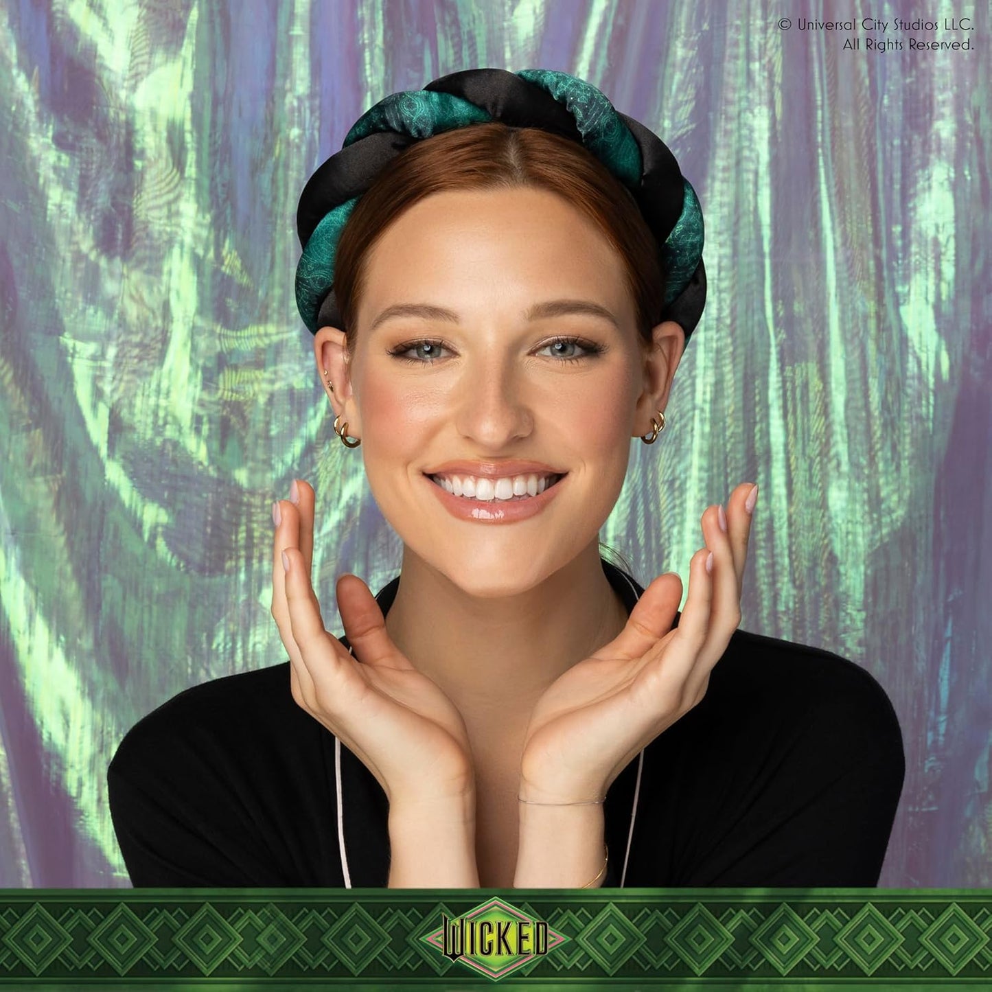 WICKED By Conair Elphaba Satin Twisted Spa Headband