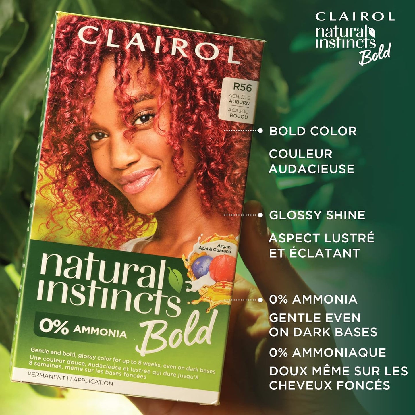 CLAIROL Natural Instincts Bold Permanent Hair Dye with 0% Ammonia