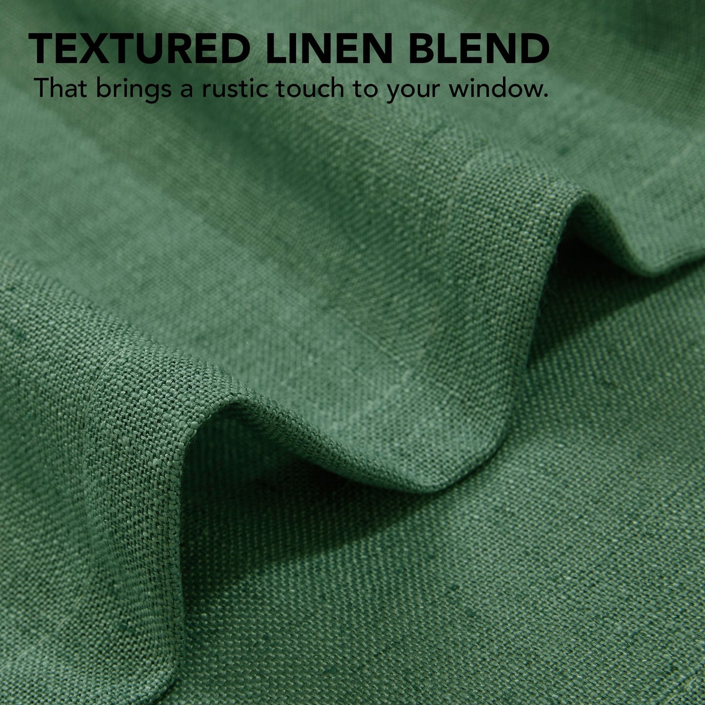 Light Filtering Linen Drapes, Back Tab & Rod Pocket