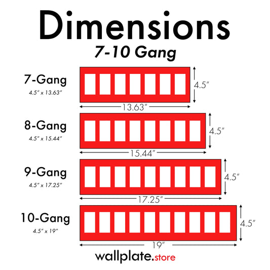 8-Gang Stainless Steel Decora Switch Wall Plate