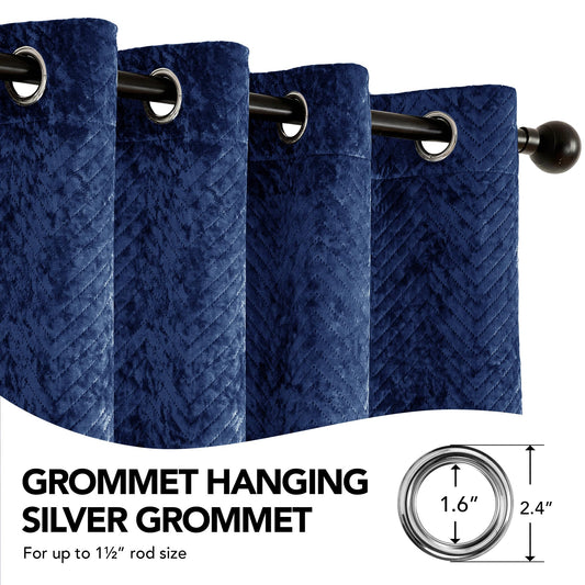 Double Layer Velvet Door Curtain, 100% Blackout, 52x90, 1 Panel