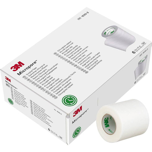3M Micropore Surgical Paper Tape, 2 Inch, Box of 6