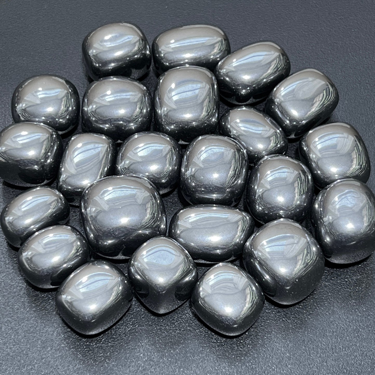 Silver Terahertz Tumbled Stones (By The Piece Or Pound) Wholesale