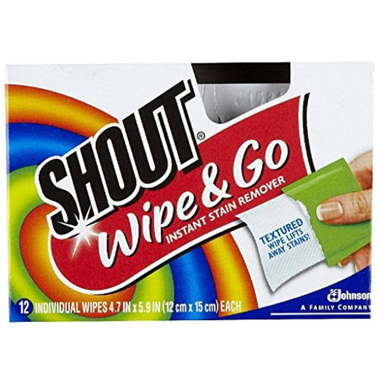 Shout Wipe - Go Instant Stain Remover Wipes 50 ct