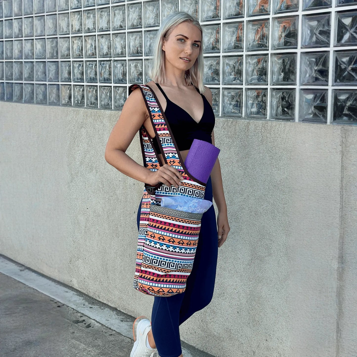 JupiterGear Yoga Mat Carrying Tote Bag with Large Pockets