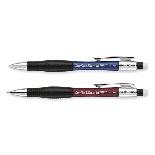 Paper Mate ComfortMate Ultra Pencil Starter Set, 0.7 mm, HB (#2.5), Black Lead, Assorted Barrel Colors, 2/Pack