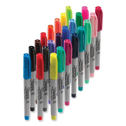 Sharpie Ultra Fine Tip Permanent Marker, Extra-Fine Needle Tip, Assorted Limited Edition Color Burst and Classic Colors, 24/Pack