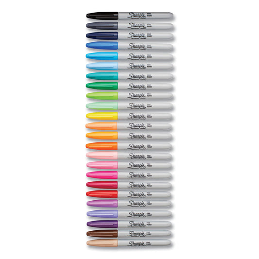 Sharpie Fine Tip Permanent Marker, Fine Bullet Tip, Assorted Colors, 24/Set