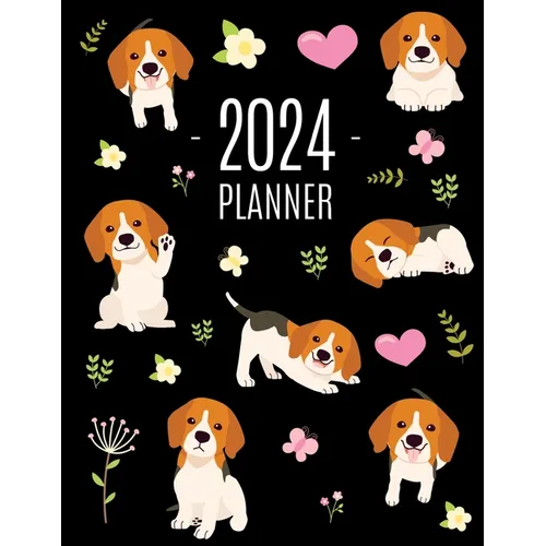 Beagle Planner 2024: Cute Daily Organizer (12 Months) Pretty Scheduler With Friendly Pooch
